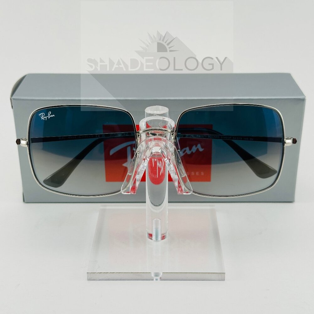 NEW Ray-Ban RB 1971 9149 Silver Square Blue Gradient 54mm Unisex Sunglasses
